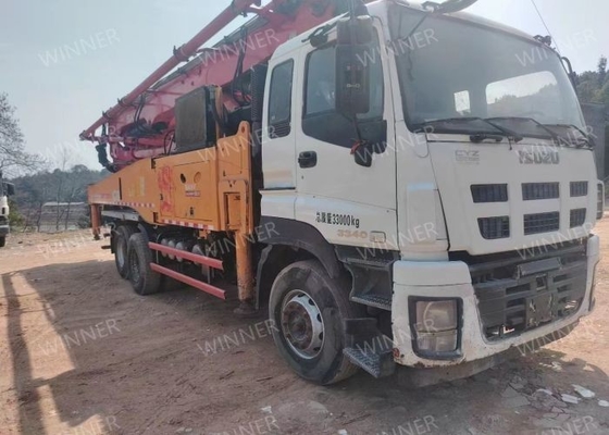 2016 प्रयुक्त कंक्रीट पंप ट्रक SANY 3 एक्सल SYM5339THBDW 490C-8S