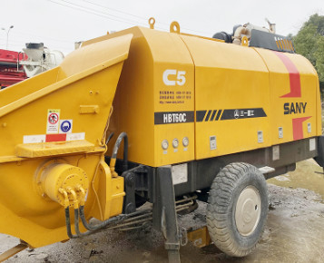 2019 में डीजल इंजन के साथ प्रयुक्त स्टेशनरी कंक्रीट पंप HBT60C 65m3/H