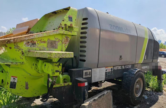 निर्माण में प्रयुक्त स्थिर कंक्रीट पंप Zoomlion 82m3/H 80.18-132SU