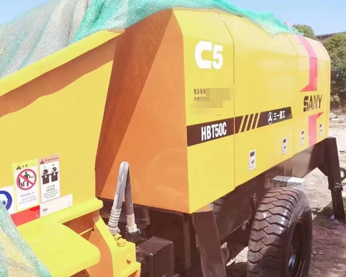 2018 सेकेंड हैंड कंक्रीट पंप ट्रक HBT50C 40m3/H 6051X2068X2215mm